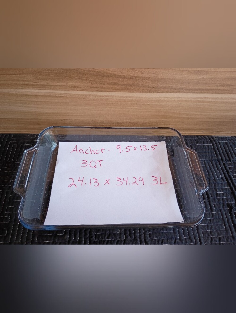 Anchor Glass Baking Dish 9.5 x 13.5 3QT